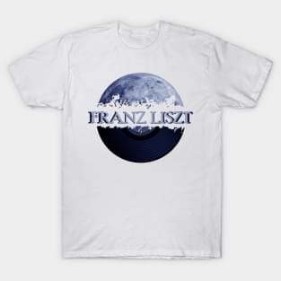 Franz Liszt blue moon vinyl T-Shirt